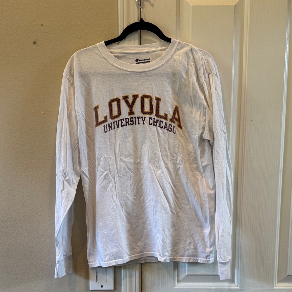Champion White Loyola University Chicago Long Sleeve Shirt